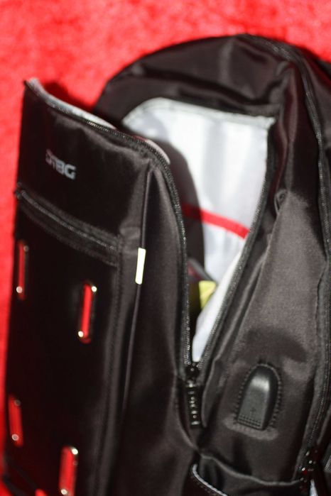 Mochila para computador portátil, impermeável, unissexo, com porta USB