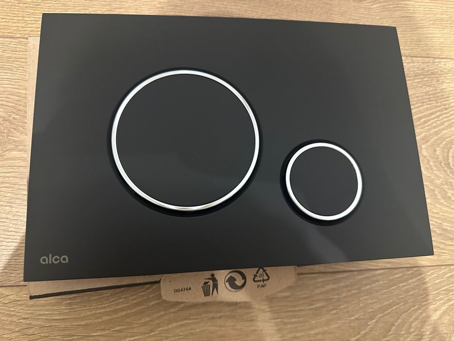 Conjunto de 2 placas de descarga preto mate NOVAS