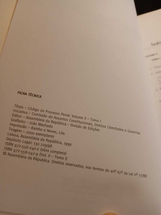 Código de Processo Penal - Processo Legislativo