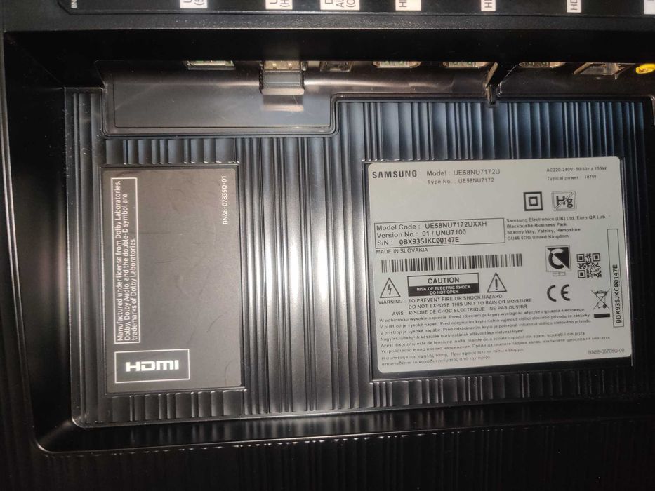 Телевізор Samsung 58” UE58NU7172XXH на запчастини.