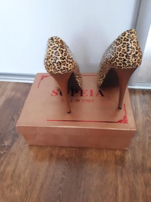 Piękne buty SOPEIA rozmiar 37 Panterka najmodniejsze skóra naturalna