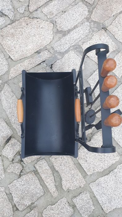 Utensílios de lareira em ferro