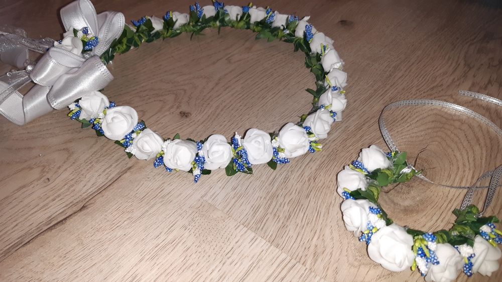 Wianek komunijny z bransoletką