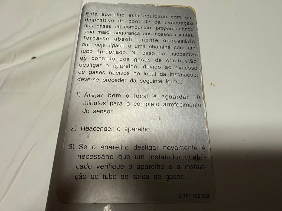 Esquentador Vulcano a gás