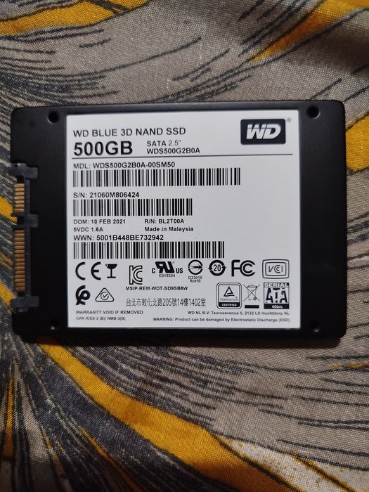 Disco SSD Interno WD Blue SATA 500GB 3D NAND
