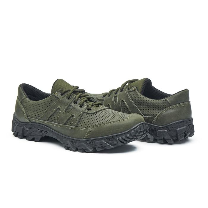 Тактичні літні шкіряні кросівки чоловічі тактические летние кроссовки