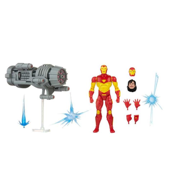 Hasbro Pulse 2022 Marvel Legends Series Deluxe Retro Iron Man + Plasma Cannon PORTES GRÁTIS