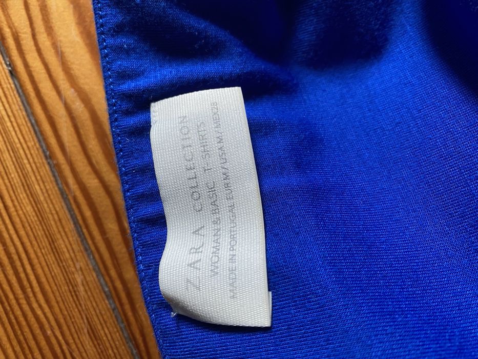 Sukienka z baskinką kobaltowa rozm. M