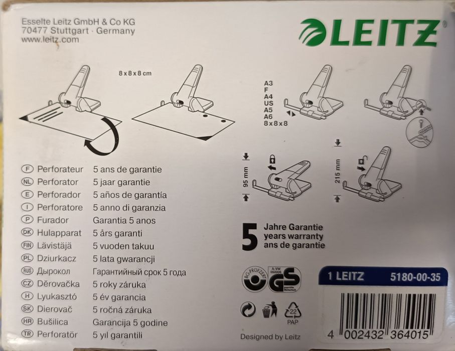 Furador da Leitz 5180 Novo