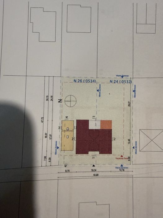 Продаж земельноі ділянки 19 соток з фундаментом та світлом /Виноградів