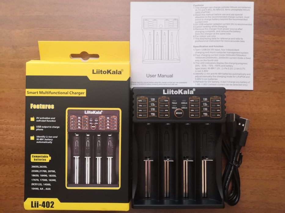 Зарядний пристрій/Зарядное устройство LiitoKala Lii-M4