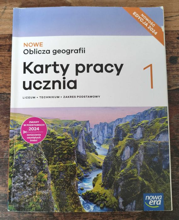 NOWE Oblicza geografii Karty pracy ucznia 1 zakres podstawowy nie używane nowa era 2024