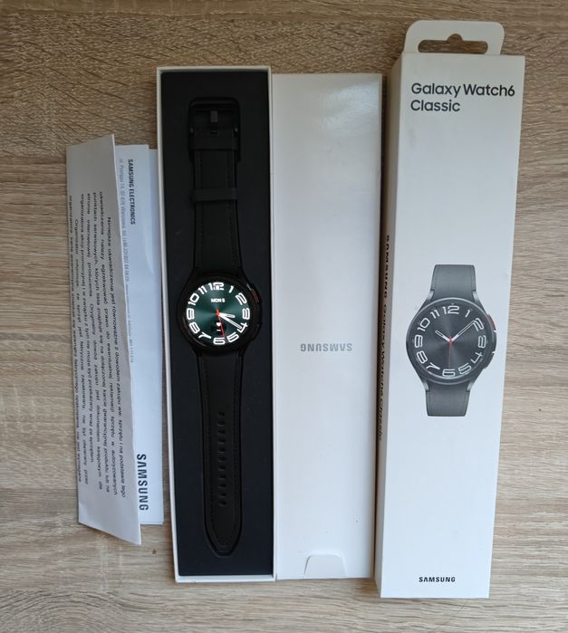 Samsung Galaxy Watch 6 Classic Gwarancja – stal, obracany bezel, GPS