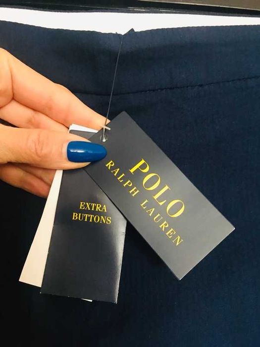 Ralph Lauren nowe granatowe spodnie premium bawełna r. 4 (34/36).