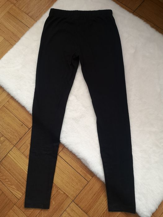 Czarne bawełniane legginsy