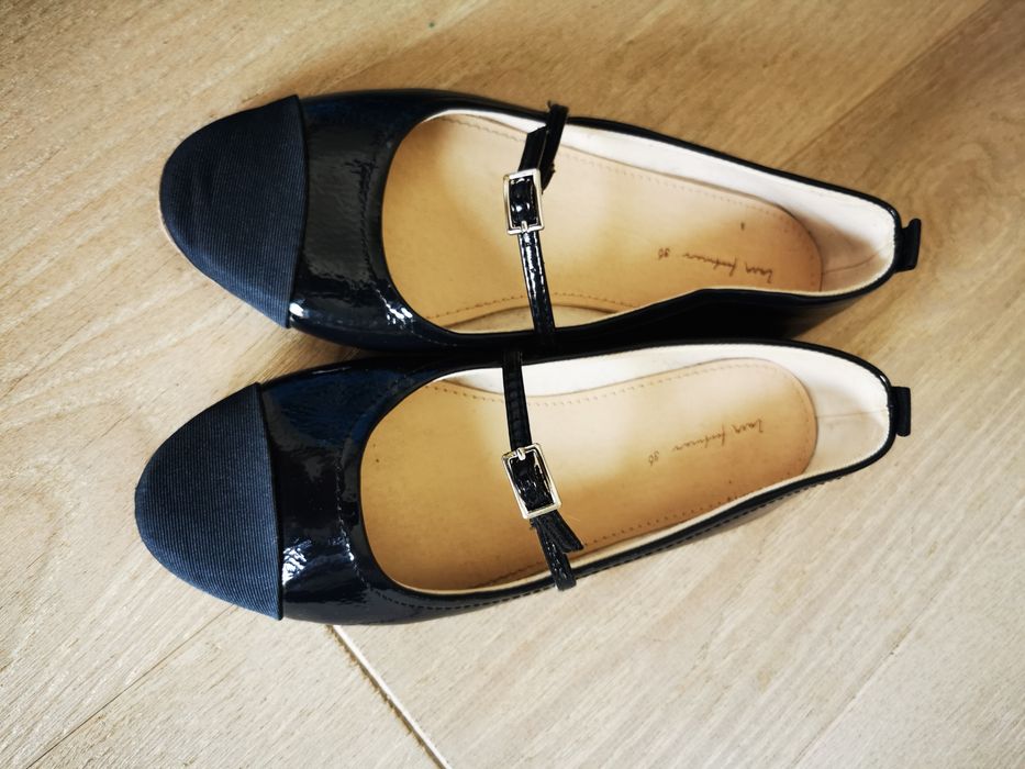 Buty Baleriny Zara r. 36 lakierki czarne
