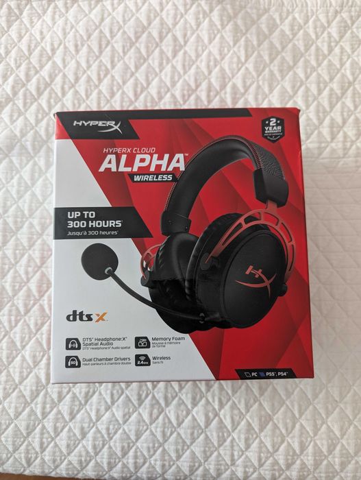 Headset HyperX Cloud Alpha Wireless - NOVO em caixa