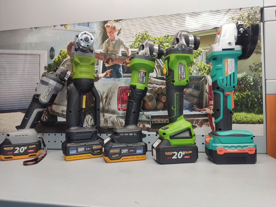 Болгарка акамуляторна безщіткова  TexAC TAOE-AG125 (Без АКБ і З/П)