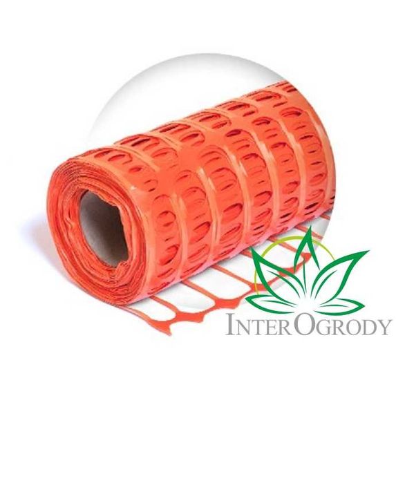 Siatka BRUK SKARP ostrzegawcza,PCV drogowa.pomarańczowa 1,20x50mb.