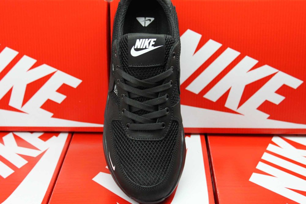 Nike - черные летние кроссовки - кросівки - кеды сетка(код:15-13сетка)