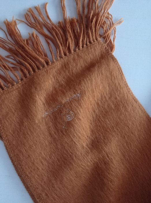 Szalik z alpaki z frędzlami