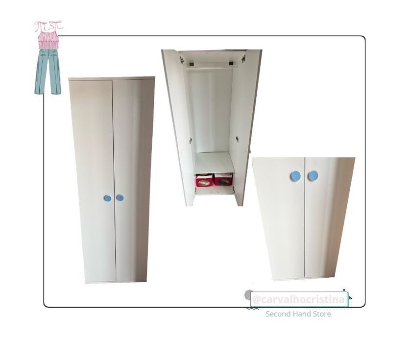 €60,00 | Roupeiro Branco Godishus | IKEA | 60x51x178cm