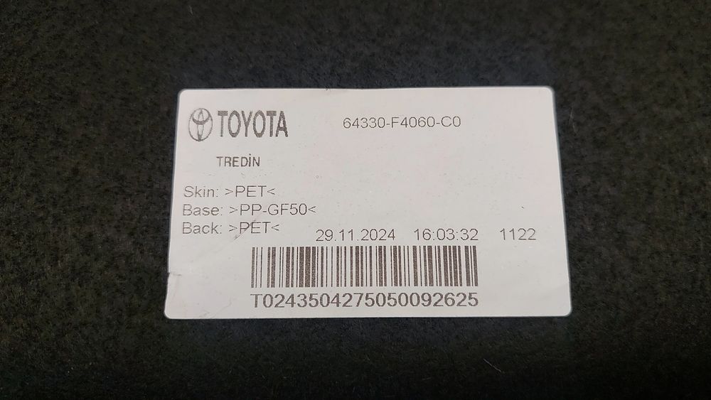 Chapeleira / tampo da mala TOYOTA C-HR (_X2_, _H2_)