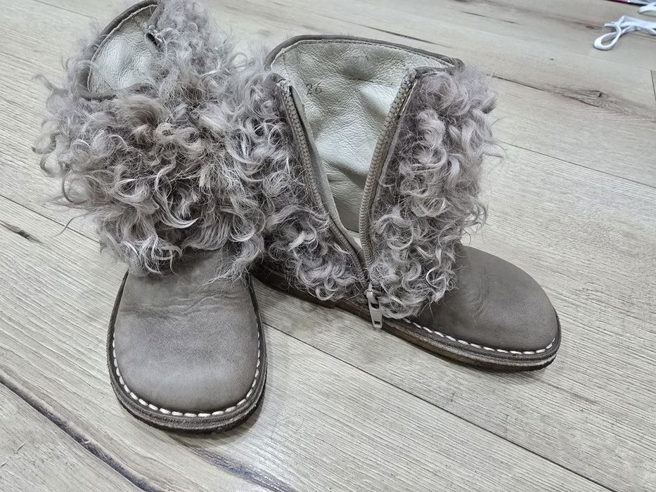 Buty botki skórzane