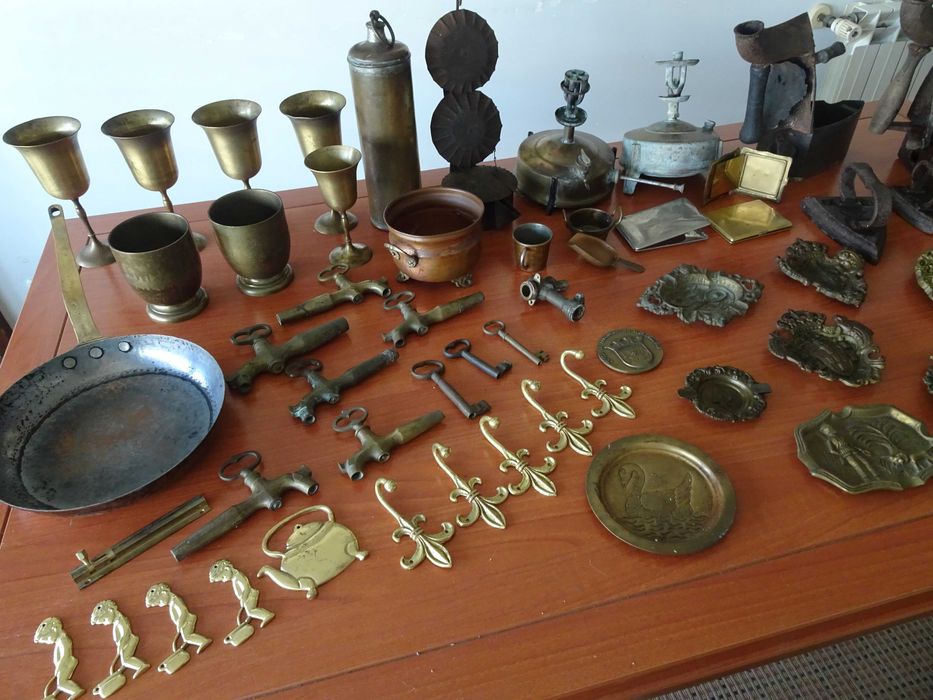 Peças Antigas Vintage (50 a 150 anos) em Cobre, Latão, Ferro Fundido, Chapa
