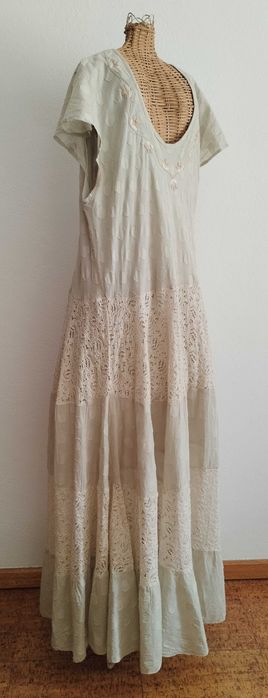 Vestido Natura Bordado