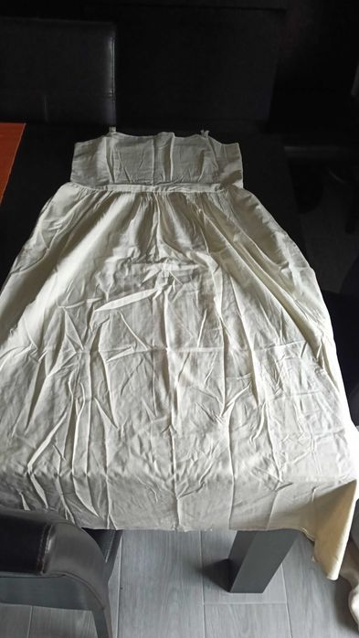 Vestido comprido de alças Tiffosi Woman branco cru, bege novo
