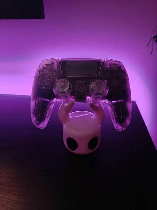 PS5 DualSense Custom - Crystal Clear (K-Silver) + Suporte