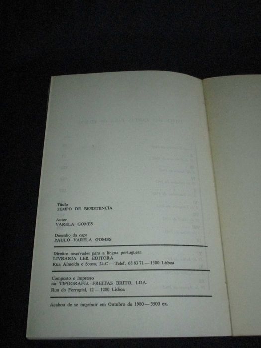 Livro Tempo de Resistência Varela Gomes