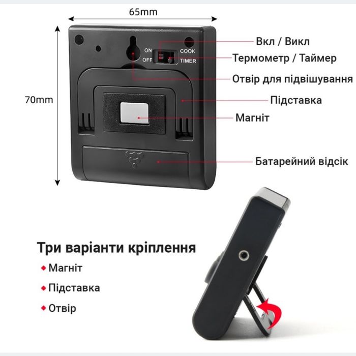 Кухонний термометр з виносним щупом