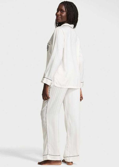 Нова сатинова піжама Victoria’s Secret, довгий комплект, M