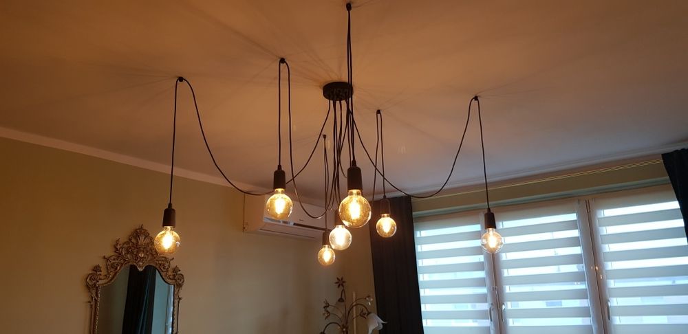 Lampa wisząca na 7 żarówek