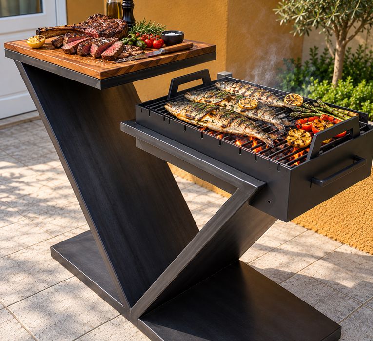 Churrasqueira BBQ Artesanal em Ferro – Nova – Design Exclusivo negociavel