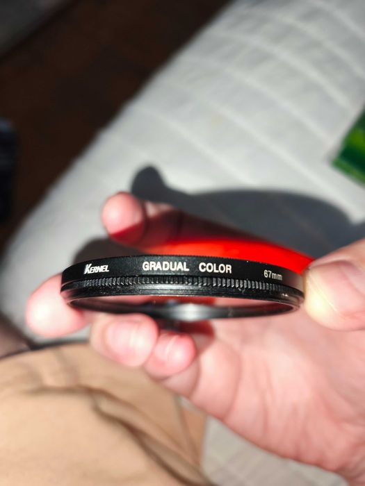 filtro de lente degradê laranja Kernel de 67mm