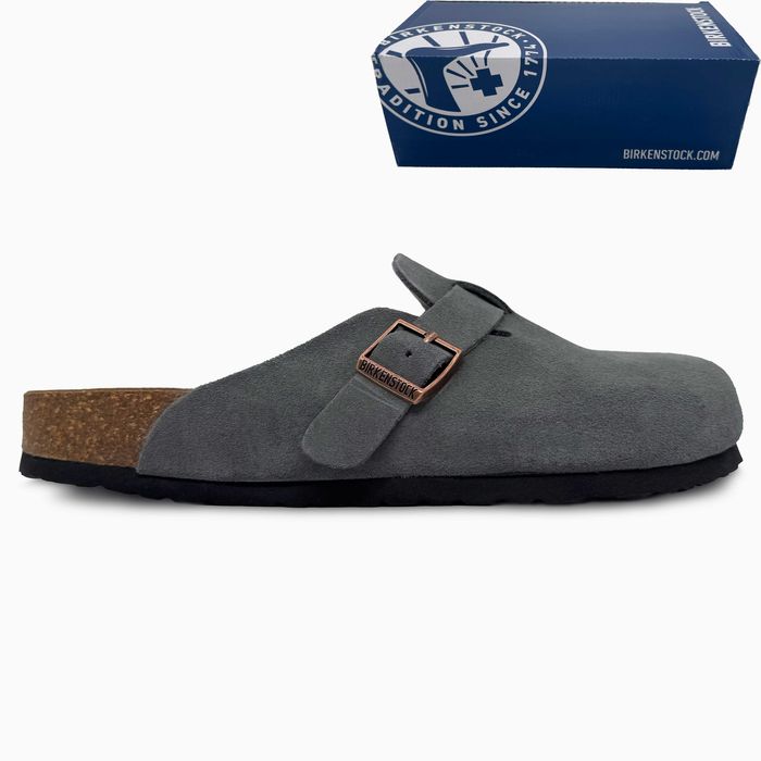 Капці Birkenstock Boston Grey premium клоги