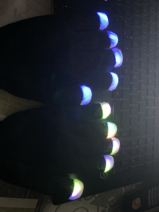 Luvas com dedos LED PARTY GLOVES