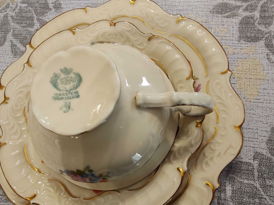 Zestaw śniadaniowy Sorau porcelana ecru