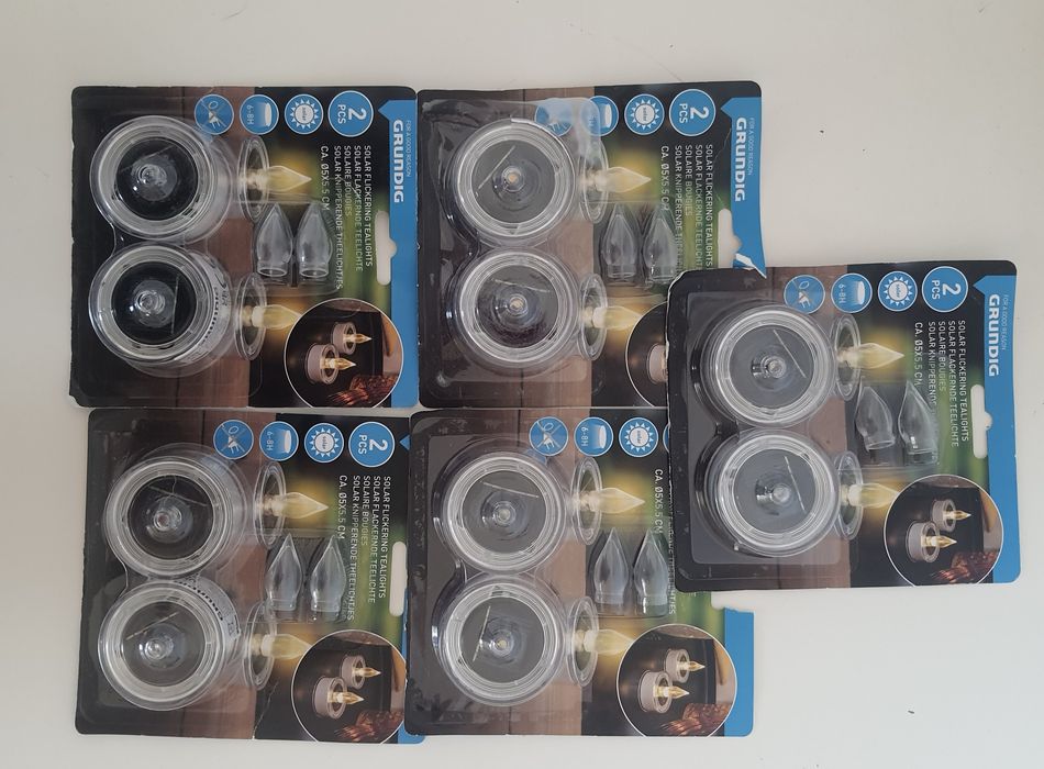 5×zestaw 2 solarnych tealight Grundig