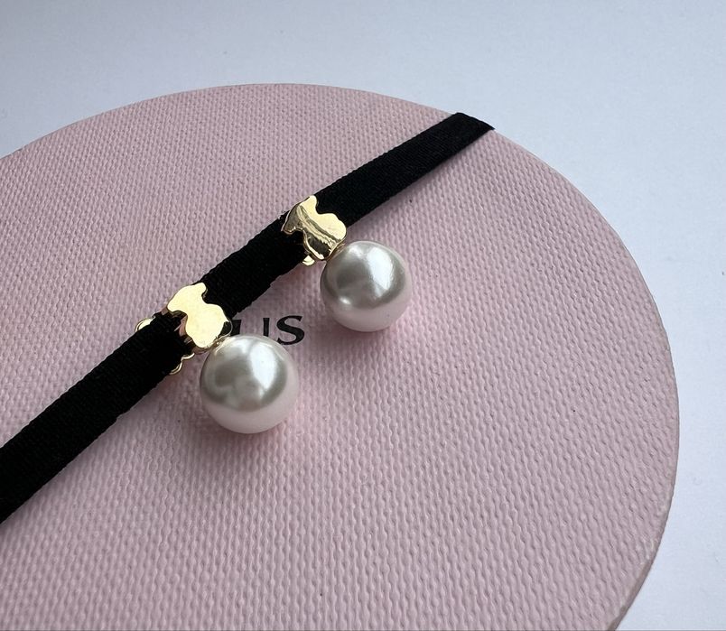 Tous kolczyki z misiem i perłą.