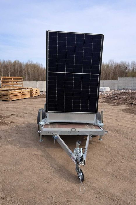 Wieża monitorująca CCTV SSWIN, Maszt teleskopowy przyczepka