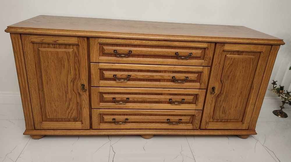 Komoda drewniana dębowa