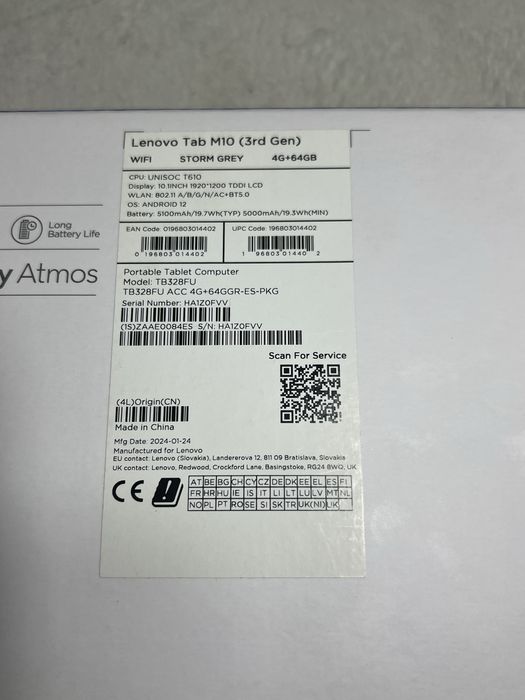 tablet lenovo m10 3rd gen
