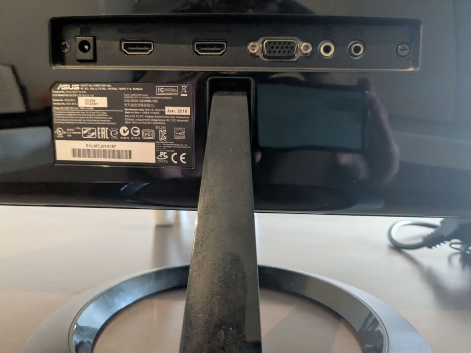 Monitor ASUS VX239H 23" Full HD IPS — com fonte original