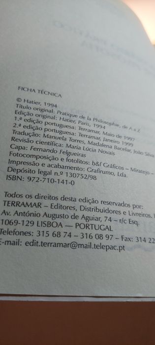 Dicionário Prático de Filosofia (Terramar, 1999)
