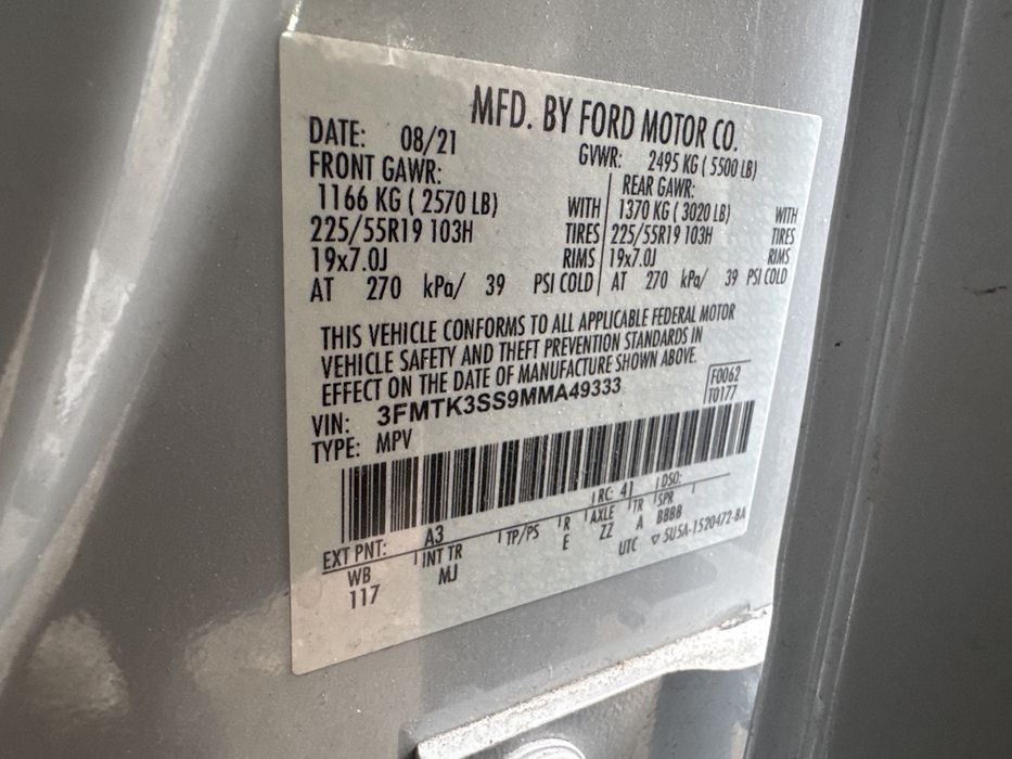 Ford mustang Mach e Разборка шрот запачасти