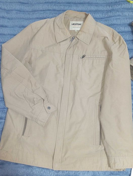 Чоловіка шкіряна дублянка Мужская кожаная дубленка